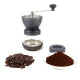 Black Manual Coffee Grinder Burr Espresso Coffee Grinder -Food Saftey Ceramic Hand-crank Coffee Mill