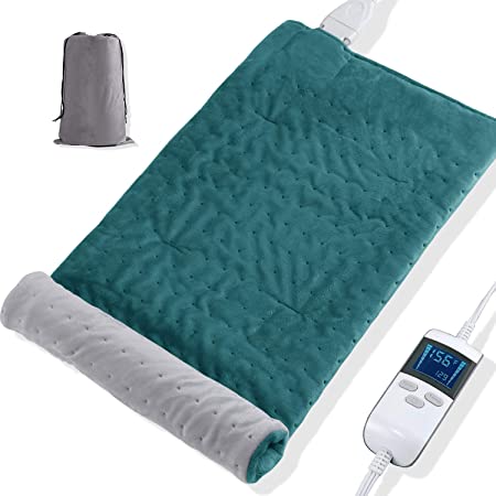 LCD Digital Control Auto-Off XL King Size Super Soft Mosit Heating Pad Pain and Cramps Fast Relief 8 Temperature Settings