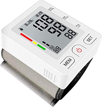 Wrist Blood Pressure Monitor - Fully Automatic Digital Blood Pressure Cuff - 90 Readings Memory Function, Large Screen with Clinically Accurate and Fast Reading-FDA Approved