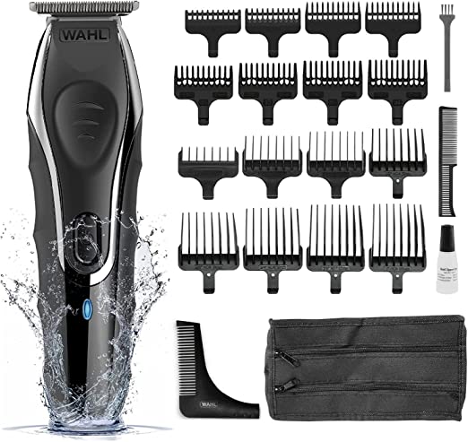 Wahl Father's Day Gift, Gifts for Dad, Aqua Blade Stubble & Beard Trimmer, Trimmers for Men, Beard Shaping, Stubble Trimmers, Male Grooming Set, Fully Washable, Suitable for Wet/Dry Use, Beard Care