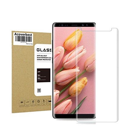 For Galaxy Note 8 Screen Protector Acoverbest [9H Hardness] [Crystal Clear] [Bubble Free] Tempered Glass Screen Protector for Samsung Galaxy Note8