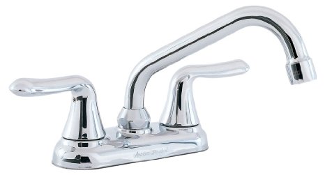 American Standard 2475.540.002 Colony Soft Double-Handle Laundry Faucet with Brass Swing Spout and Hose End, Chrome