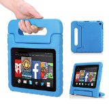 MoKo Amazon Kindle Fire HD 7 2014 Case - Kids Shock Proof Convertible Handle Light Weight Super Protective Stand Cover Case for Amazon Kindle Fire HD 7 Inch 4th Generation Tablet BLUE