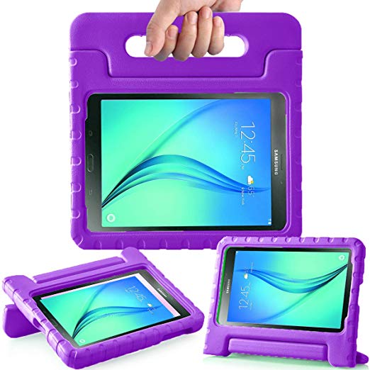 AVAWO Kids Case for Samsung Galaxy Tab A 8.0 2015 SM-T350 - AVAWO Light Weight Shock Proof Convertible Handle Stand Kids Friendly for Samsung Tab A 8-Inch SM-T350 Tablet, Purple