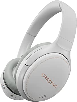 Creative Zen Hybrid Wireless Over-Ear Headphones with Hybrid Active Noise Cancellation, Ambient Mode, Up to 27 Hours (ANC On), Bluetooth 5.0, AAC, Built-in Mic, Voice Assistants, (White)