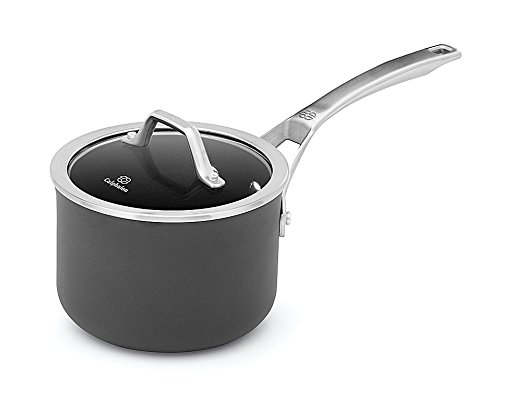 Calphalon 1948281 Signature Hard Anodized Nonstick Covered Sauce Pan, 2 quart, Black