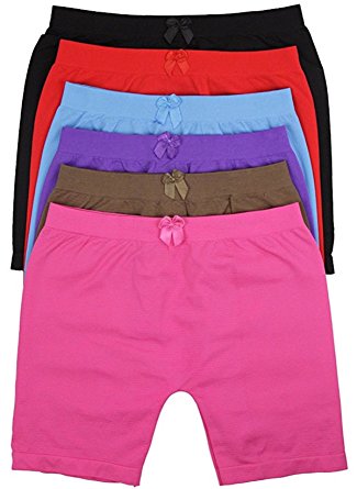 ToBeInStyle Girl's Pack of 6 Long Boyshorts