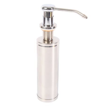 Teika Kitchen Soap Dispenser Stainless Steel Easy Installation Easy Push Large Capacity Well Built Sturdy for Soap Lotion Detergent
