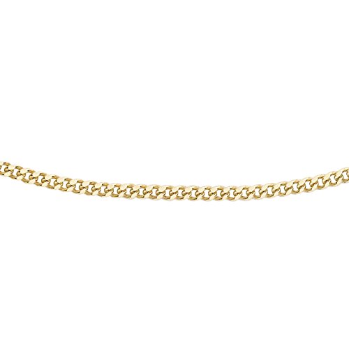 Carissima Gold Women's 9 ct Gold 0.6 mm Diamond Cut Curb Chain Necklace