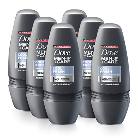 Dove Men Cool Fresh Anti-Perspirant Deodorant Roll-On 50 ml - Pack of 6