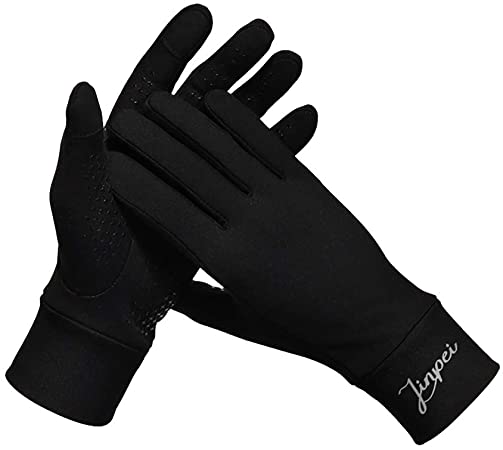 J JINPEI Running Gloves, Touchscreen Gloves for Women Men, Anti-Slip Lightweight Gloves Liners for Cycling Biking Sporting Driving