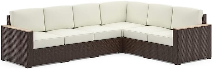 Homestyles 6800-42 6-Seat Sectional, Beige/Brown