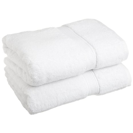 Superior 900 Gram Egyptian Cotton 2-Piece Bath Towel Set White