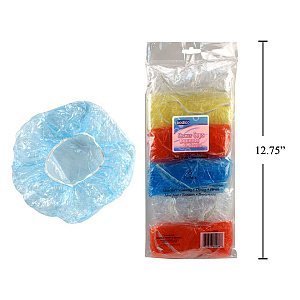 6-Pack Reusable Disposable Elastic Shower Caps - Full-Size Adult