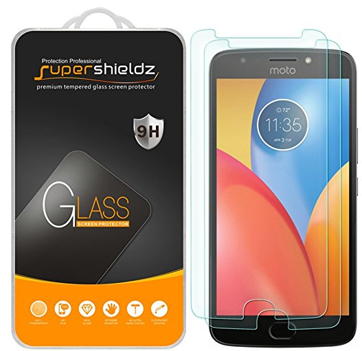 [2-Pack] Supershieldz For Motorola "Moto E4 Plus" / "Moto E Plus" (4th Generation) Tempered Glass Screen Protector, (Updated Version) Anti-Scratch, Anti-Fingerprint, Lifetime Replacement Warranty