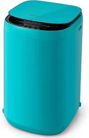 COSTWAY 7.7 Lbs Portable Washing Machine, 0.78 Cu.ft Full Automatic Laundry Machine with 10 Preset Programs, 3 Water Levels, Compact Washer and Spinner Combo for RVs Dorms Apartments, Blue