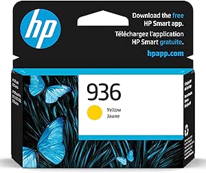 HP 936 Yellow Ink Cartridge | Works OfficeJet 9120 Series, OfficeJet Pro 9110, 9120, 9130 Series, OfficeJet Pro Wide Format 9730 Series | Eligible for Instant Ink | 4S6V1LN