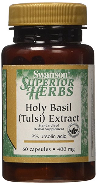 Swanson Holy Basil Extract (Tulsi) 400 mg 60 Caps