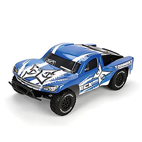 ECX Torment 2WD RTR Brushless Short Course Truck with AVC Technology (1/10 Scale), Blue/White