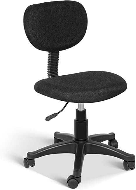 YSSOA Office Ergonomic Mesh Computer Chair with Wheels & Arms & Lumbar Support, Black