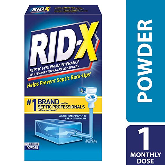 RID-X Septic Tank System Treatment, 1 Month Supply Powder, 9.8 Ounce