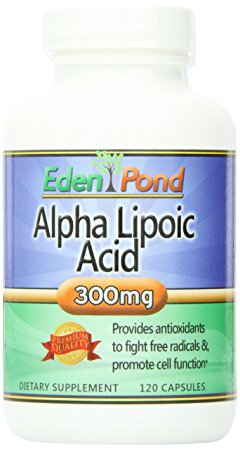 Eden Pond Alpha Lipoic Acid Highest Quality Highest Potency All Natural 300mg Capsules, 120 Count