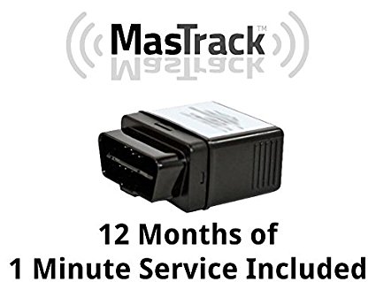 MasTrack OBD Real Time GPS Vehicle Tracker with 12 Months of 1 Minute Service