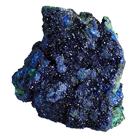 Shanxing Natural Blue Azurite Mineral Crystal Cluster Specimens,Healing Reiki Energy Gemstone Figurine Home Decor(approx 50-100 gram )