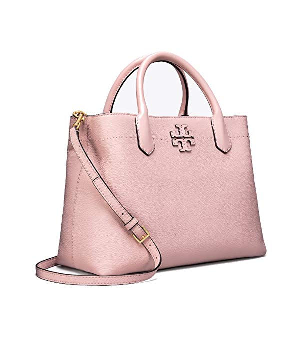 Tory Burch McGraw Center Zip Leather Shoulder Tote Bag