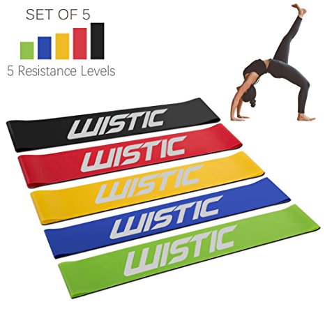 【Natural &High Precision】Resistance Bands for Legs and Butt, WISTIC Resistance Loop Bands Exercise Bands Workout Bands