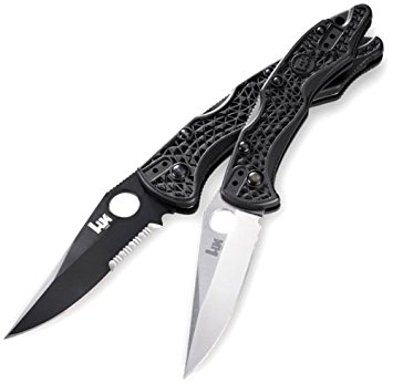 Benchmade HK Knives Pika II Knife Combo with Edged Coated Blade (Black, 8.32-Inch)