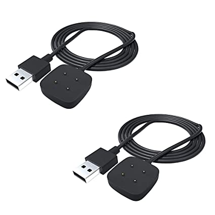 AWINNER Cable Compatible with Fitbit Versa 3/Sense,Replacement USB Charger Adapter Charge Cord Charging Dock (2-Pack)