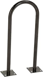 Global Industrial U-Rack Bike Rack, Black, Flange Mount, 2-Bike Capacity