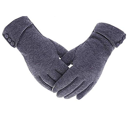 Womens Touch Screen Phone Fleece Windproof Gloves Winter Warm Wear