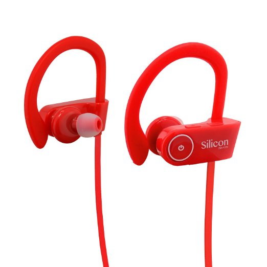 Silicon Devices Wireless Bluetooth Earbuds Sports Sweatproof Secure Fit Workout Volcano Headphones for Running Designed to Stay in Your Ears