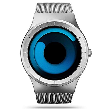 Gets Men Wrist Watch Stainless Steel Mesh Unique Design Watch Cool Aurora Dress Watches