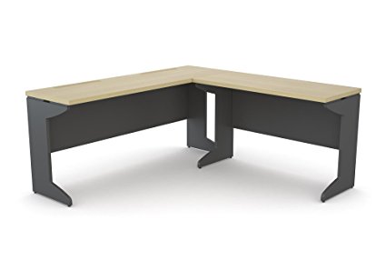 Altra Pursuit L-Shaped Desk Bundle, Natural/Gray