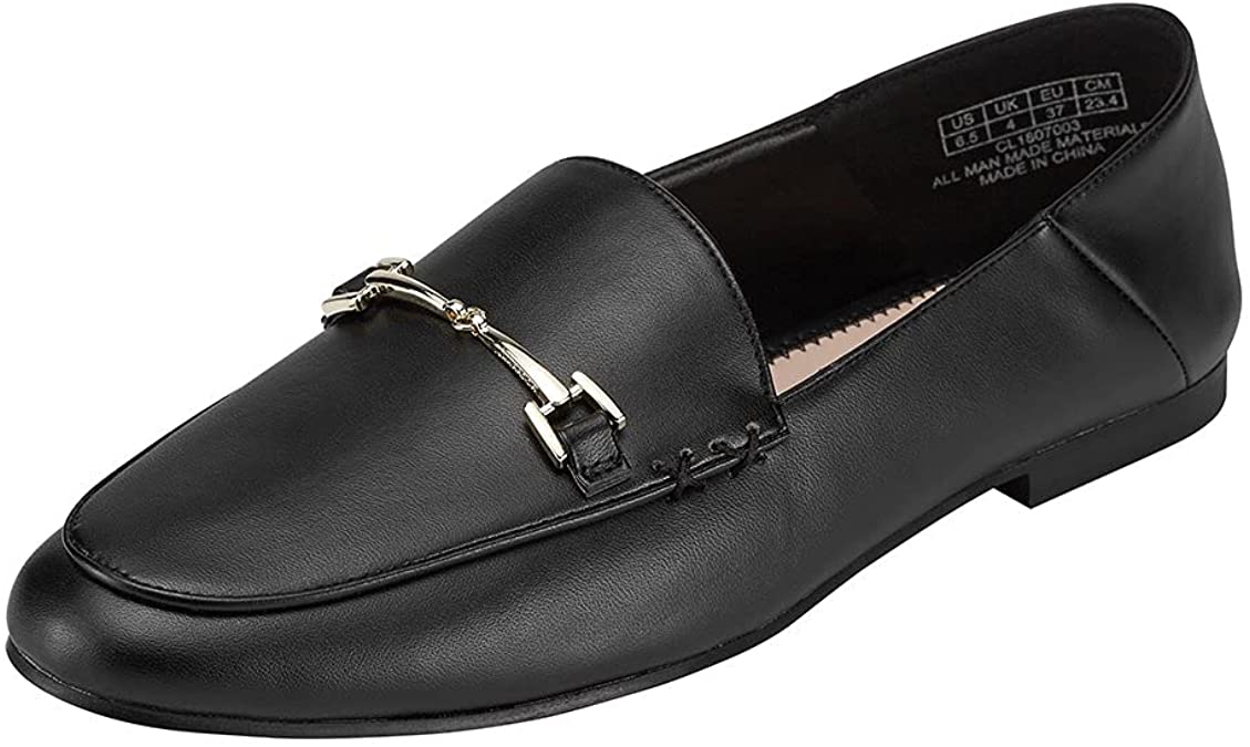 JENN ARDOR Women's Penny Loafers Slip On Flats Comfort Driving Office Loafer Shoes