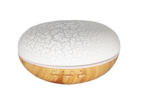 JustNile Smart Home Wifi Humidifier | Aromatherapy Essential Oil Diffuser | Alexa Google Home compatible | Smartphone App | for Office Bedroom Living Room Yoga Studio Spa | Cracked Wood Design