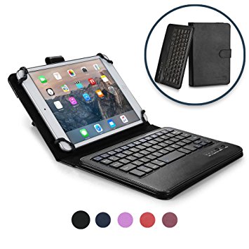 Asus ZenPad 8.0, S 8.0 keyboard case, COOPER INFINITE EXECUTIVE 2-in-1 Wireless Bluetooth Keyboard Magnetic Leather Travel Cases Cover Holder Folio Portfolio   Stand Z380C Z380KL Z580C Z580CA (Black)