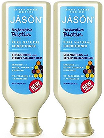 Jason Pure Natural Conditioner, Restorative Biotin, 16 Ounce (Pack of 2)