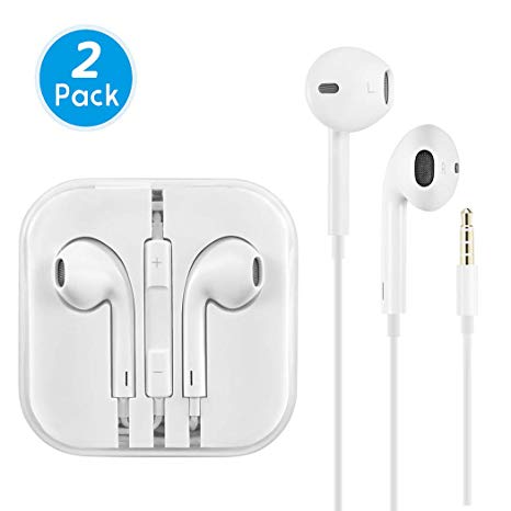 Earbuds/Earphones/Headphones, Premium in-Ear Wired Earphones with Remote & Mic Compatible Apple iPhone 6s/plus/6/5s/se/5c/iPad/Samsung/MP3 MP4 MP5