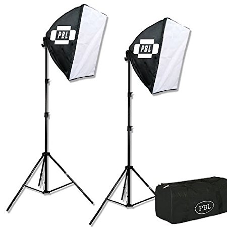 PBL Studio Photography Video Light Kit Continuous Lighting Kit Video Lighting EZ 24"x 24" Softbox Photographic Lighting