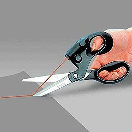 Generic New Household Laser Guided Fabric Scissors Cuts Fast Straight Professional Straight Easy