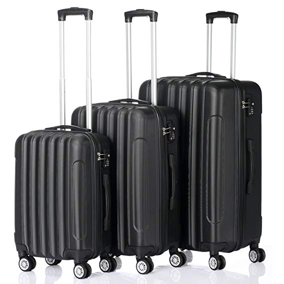 3-in-1 20" 24" 28" Multifunctional Large Capacity Traveling Storage Suitcase Black