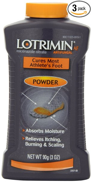Lotrimin Antifungal Powder for Athlete's Foot, 3-Ounce Bottles (Pack of 3)