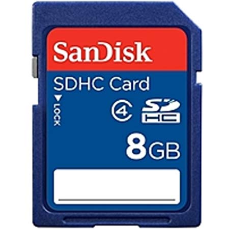 SanDisk 8GB SD Class 4 Card, Blue