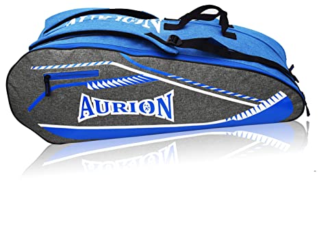 Aurion Badminton/Tennis/Squash Zipper Kit Bag | Equipment Bag for Racquets | Waterproof and Dustproof | with Space for Small Accessories | Unisex Design
