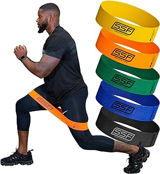 Serious Steel Fitness Fabric Mini Loop Non-Slip Resistance Band Set | Warm-Up, Physical Therapy, Glute Training, Speed and Agility Exercise Bands