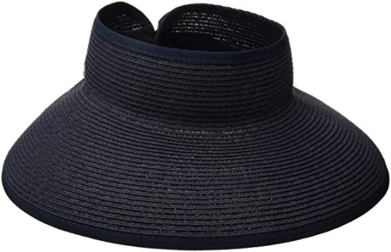 San Diego Hat Company Women's Ultrabraid Visor with Ribbon Binding, and Sweatband